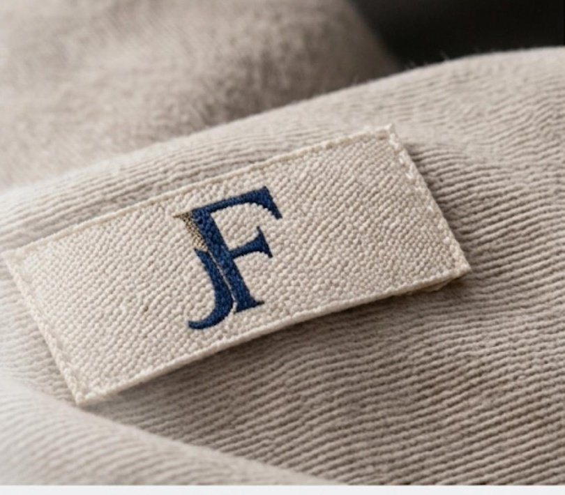 JF apparel label detail