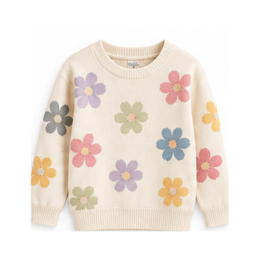 Flower Knit Sweater