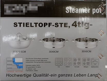 3 Tier Stainless Steel Steamer Pot for Cooking - Wholesale Kitchenware